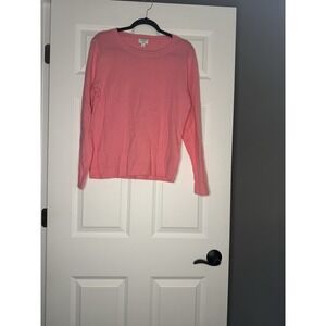 J Crew Teddie Sweater Wool Blend Pink Large Nwt Msrp 79.50